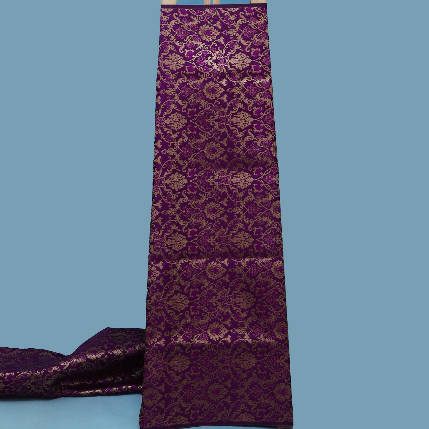 Purple Color Brocade Fabric