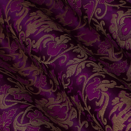 Purple Color Brocade Fabric