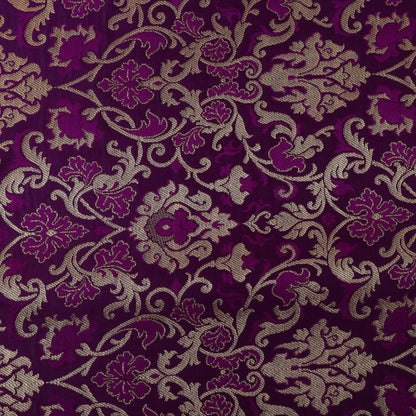 Purple Color Brocade Fabric