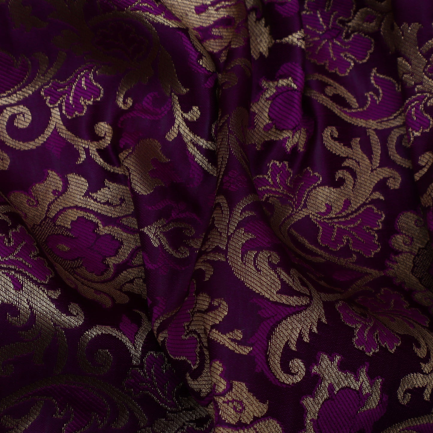 Purple Color Brocade Fabric