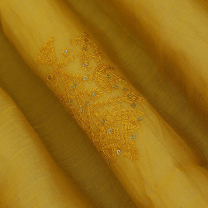 Chanderi Silk Embroidery Fabric (Cut Pieces 1Mtr)