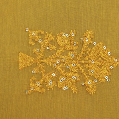 Chanderi Silk Embroidery Fabric (Cut Pieces 1Mtr)