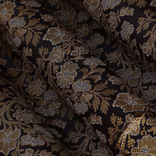 Brown Color Brocade Fabric