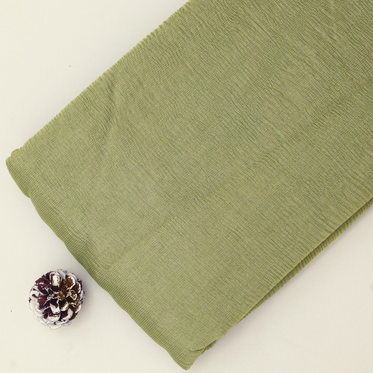 Plain Tissue Crush Stripe Fabric