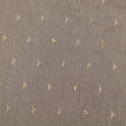 Off White Chanderi Embroidery Fabric