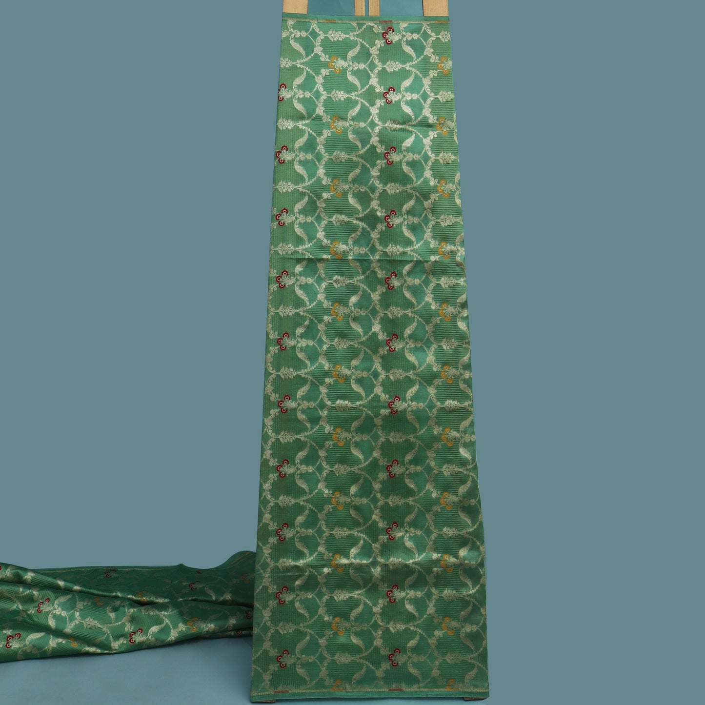 Green Color Brocade Fabric