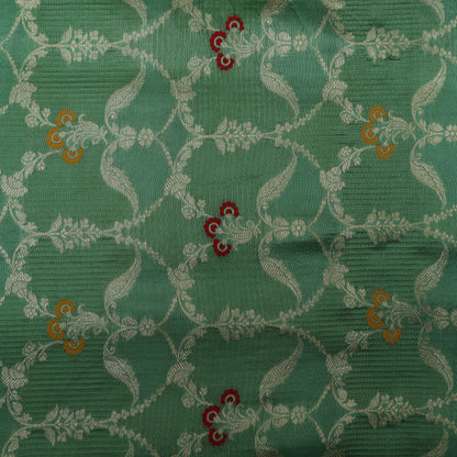 Green Color Brocade Fabric