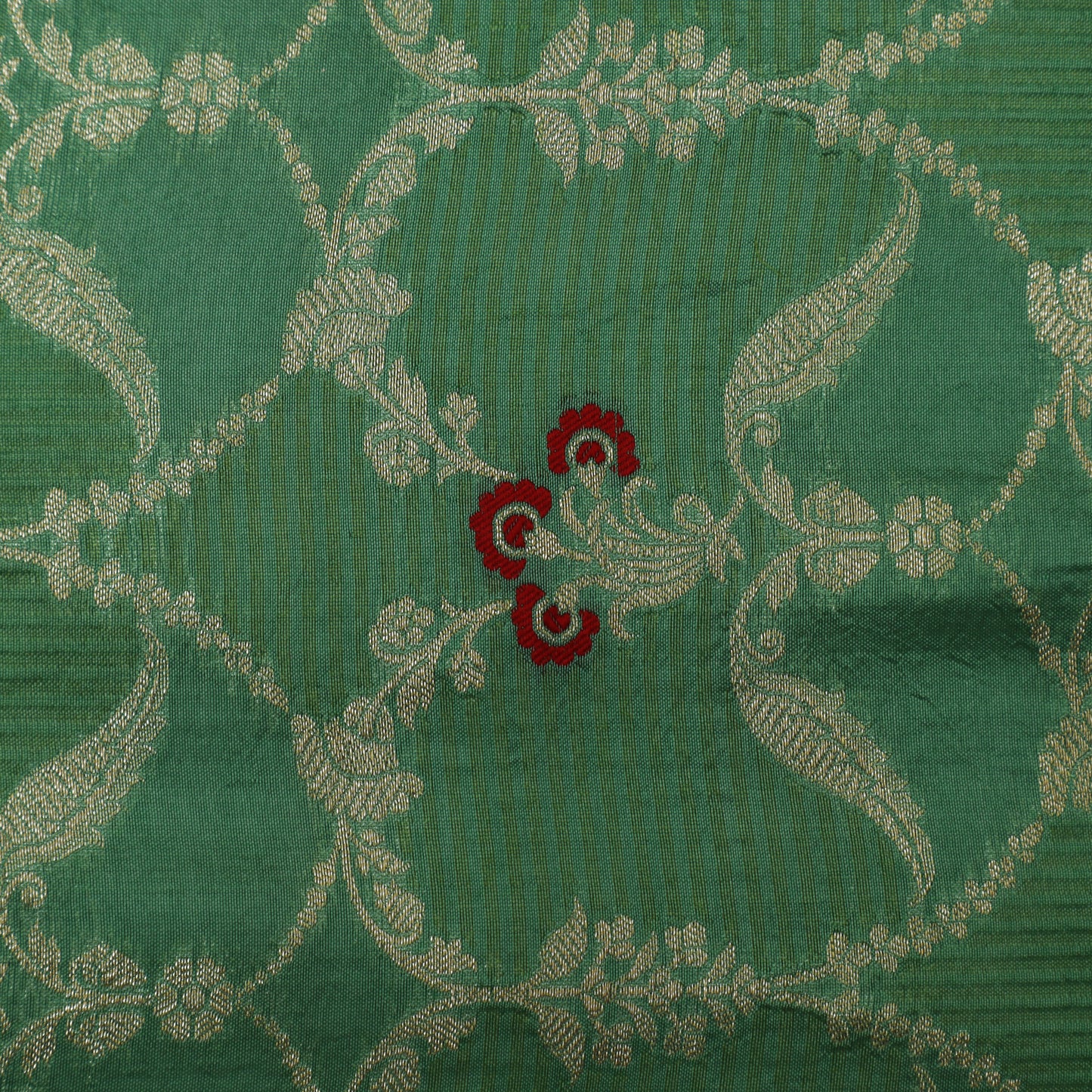 Green Color Brocade Fabric