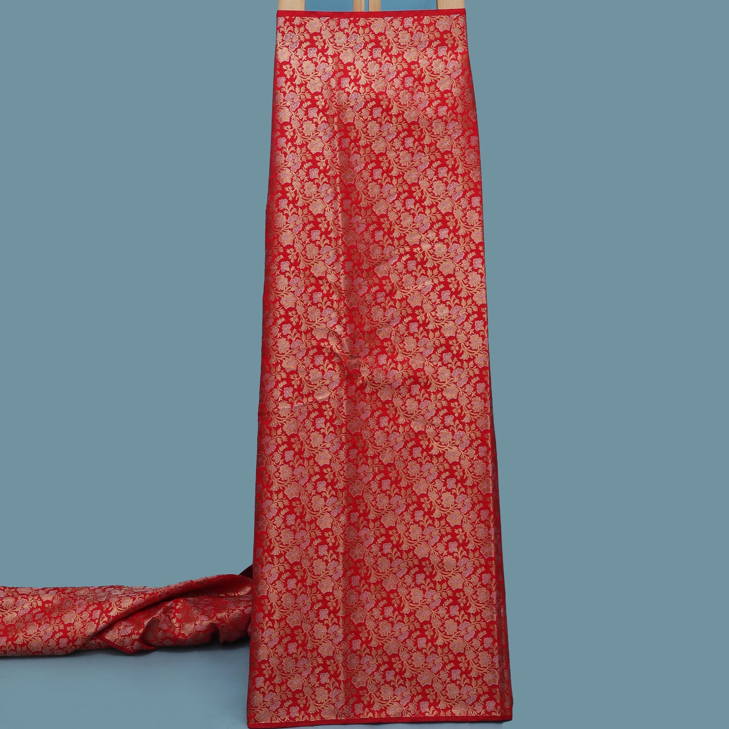 Red Color Brocade Fabric