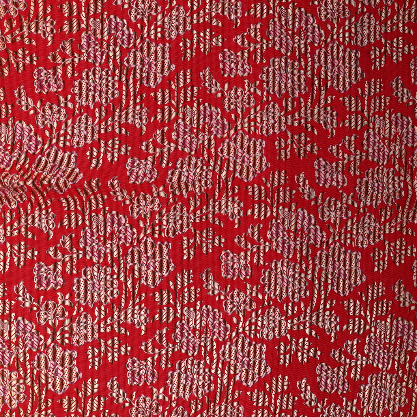 Red Color Brocade Fabric