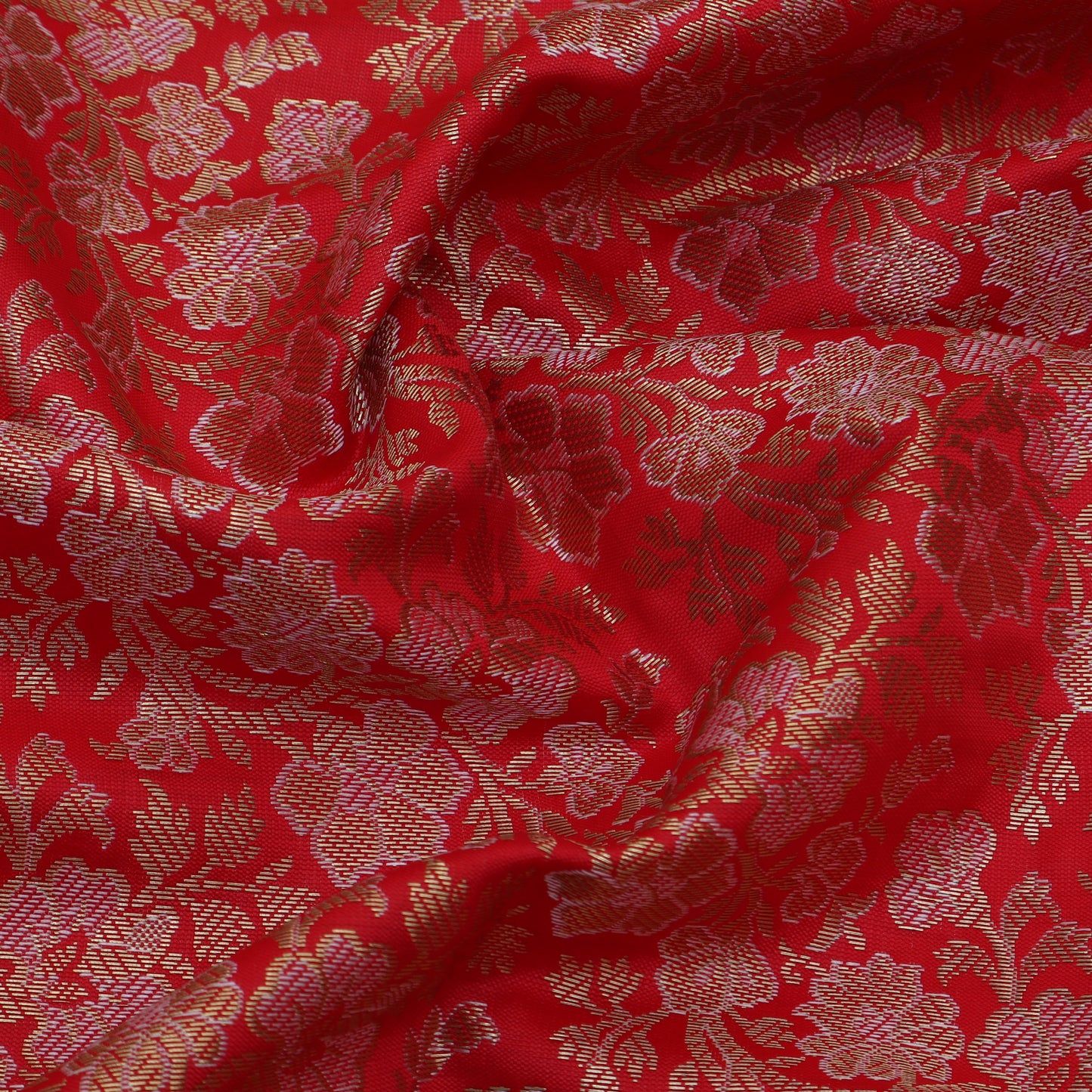 Red Color Brocade Fabric