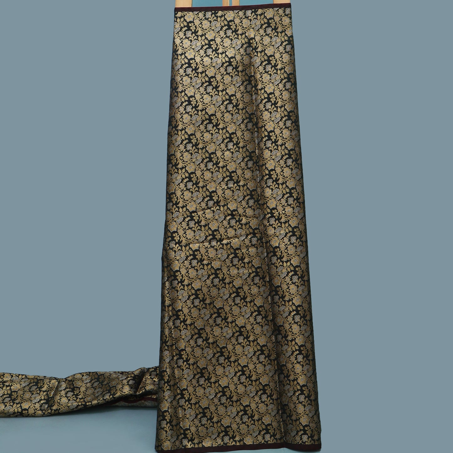 Bottle Green Color Brocade Fabric