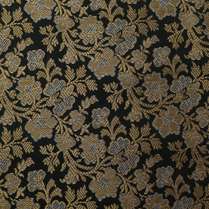 Bottle Green Color Brocade Fabric