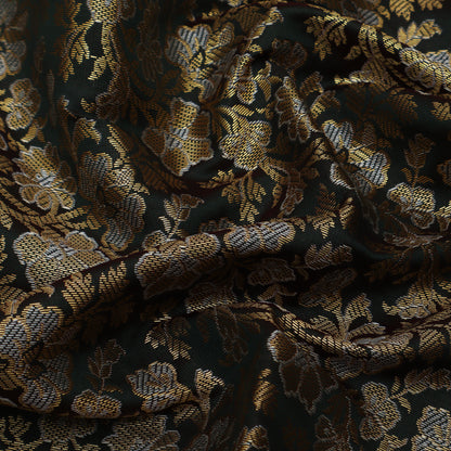 Bottle Green Color Brocade Fabric