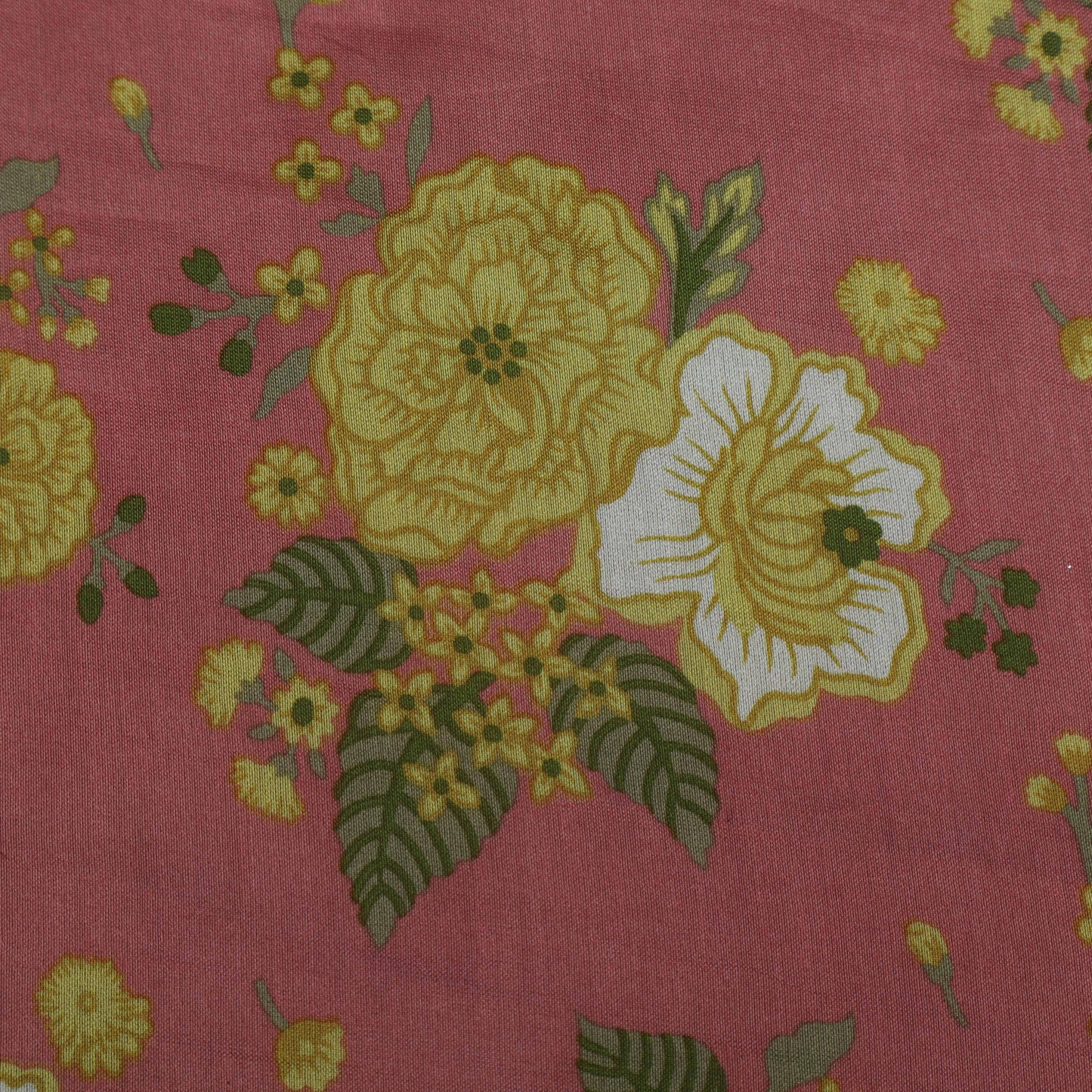 Peach Burst Color Chanderi Print Fabric