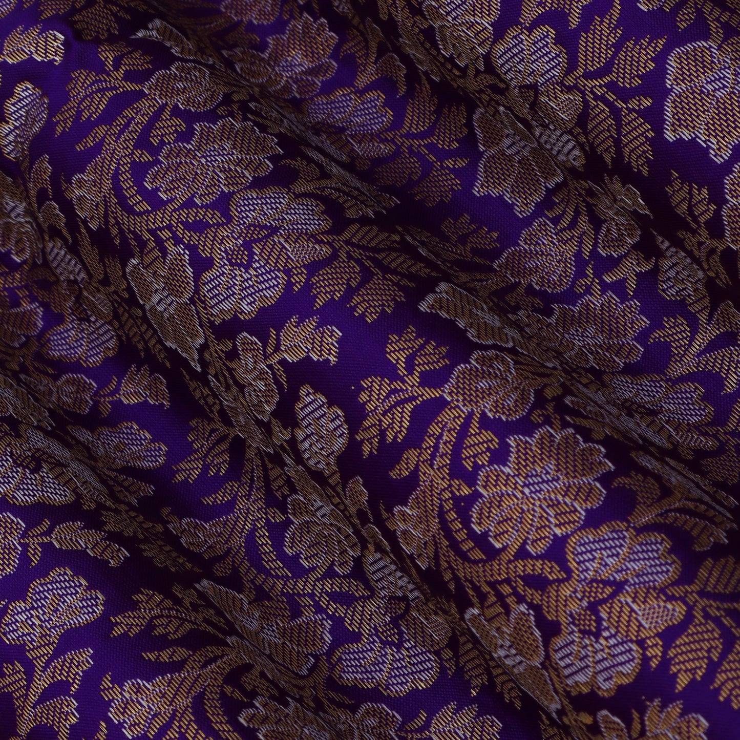 Purple Color Brocade Fabric