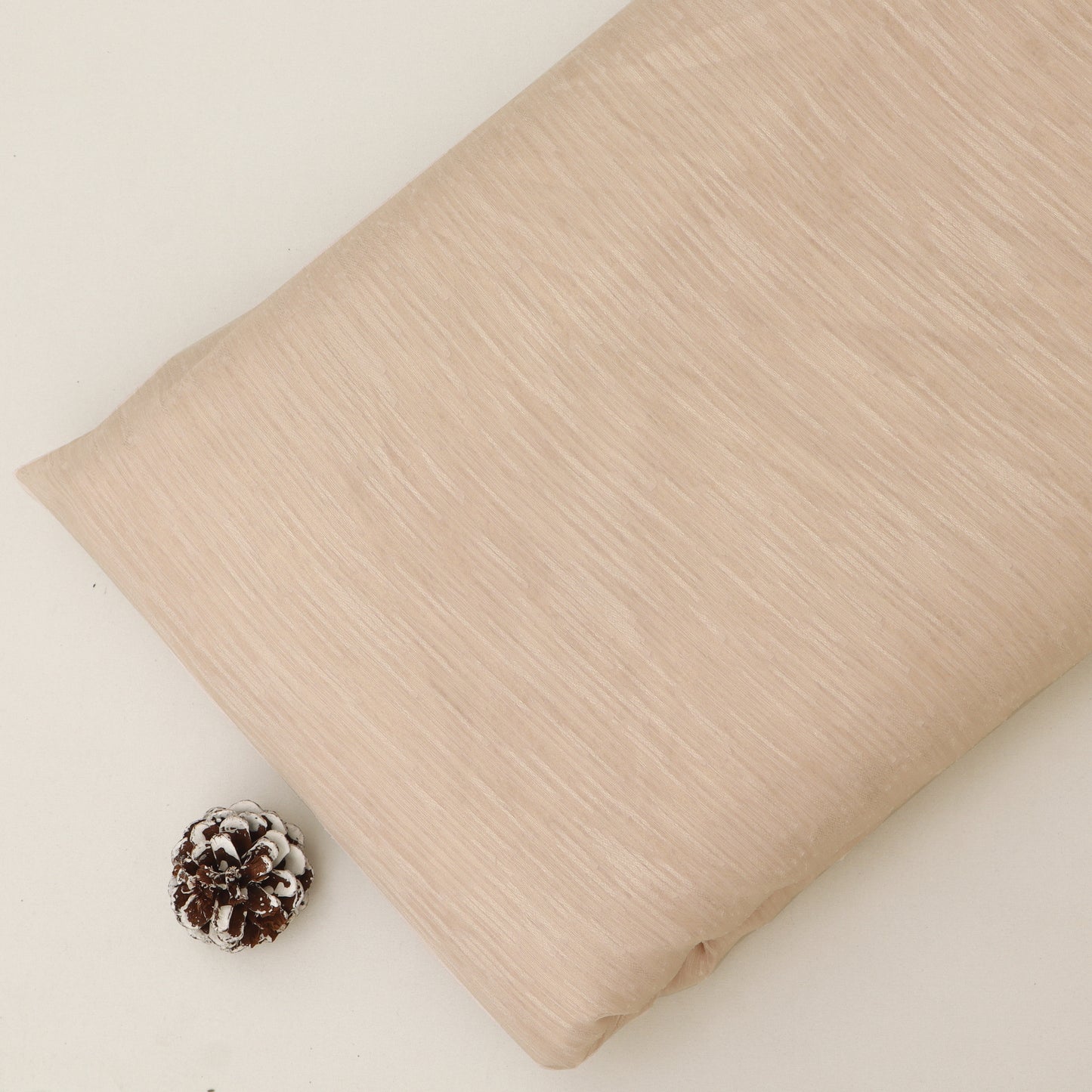 Plain Tissue Crush Stripe Fabric
