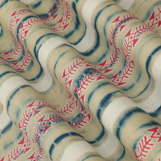 Linen Hand Printed Fabric