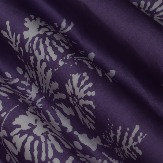 Mauve Color Chanderi Print Fabric