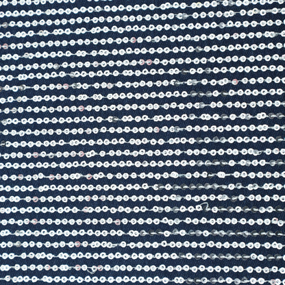 Denim Sequins Embroidery Fabric