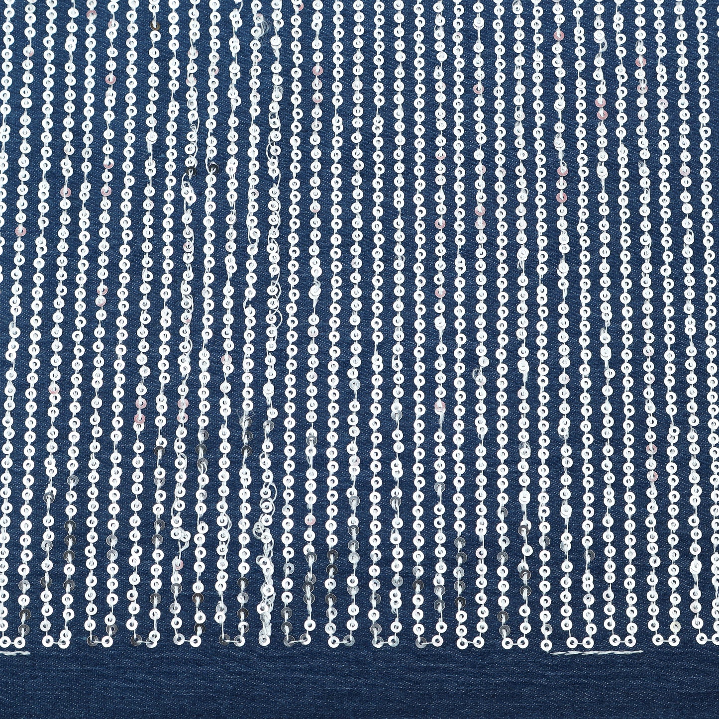 Denim Sequins Embroidery Fabric