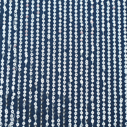 Denim Sequins Embroidery Fabric