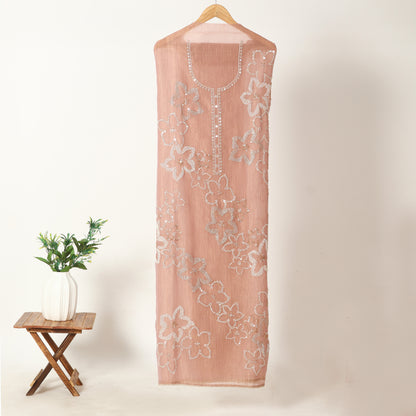 Onion Pink Unstitched Tissue Suit for Women