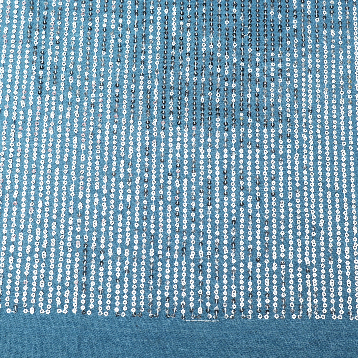 Denim Sequins Embroidery Fabric