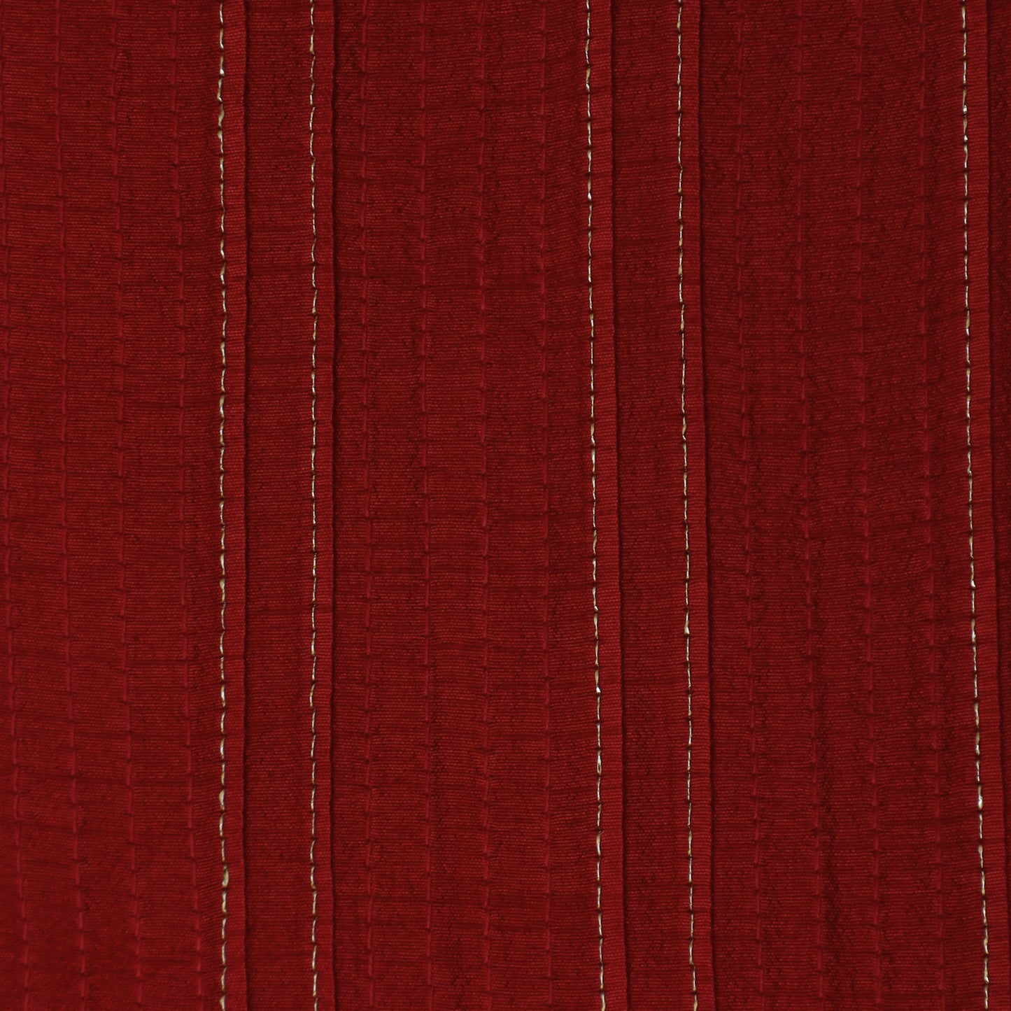 Red Color Slub Silk Pintex Fabric