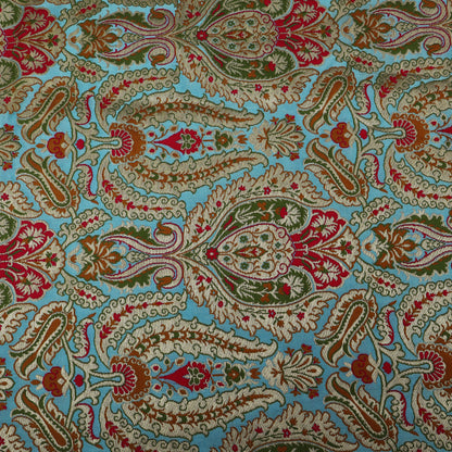 Sea Green Color KimKhab Brocade Fabric