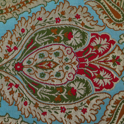 Sea Green Color KimKhab Brocade Fabric