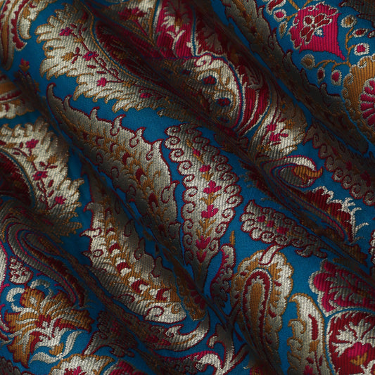 Firoji Color KimKhab Brocade Fabric