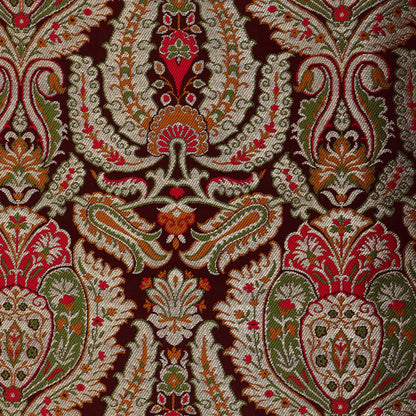 Brown Color KimKhab Brocade Fabric