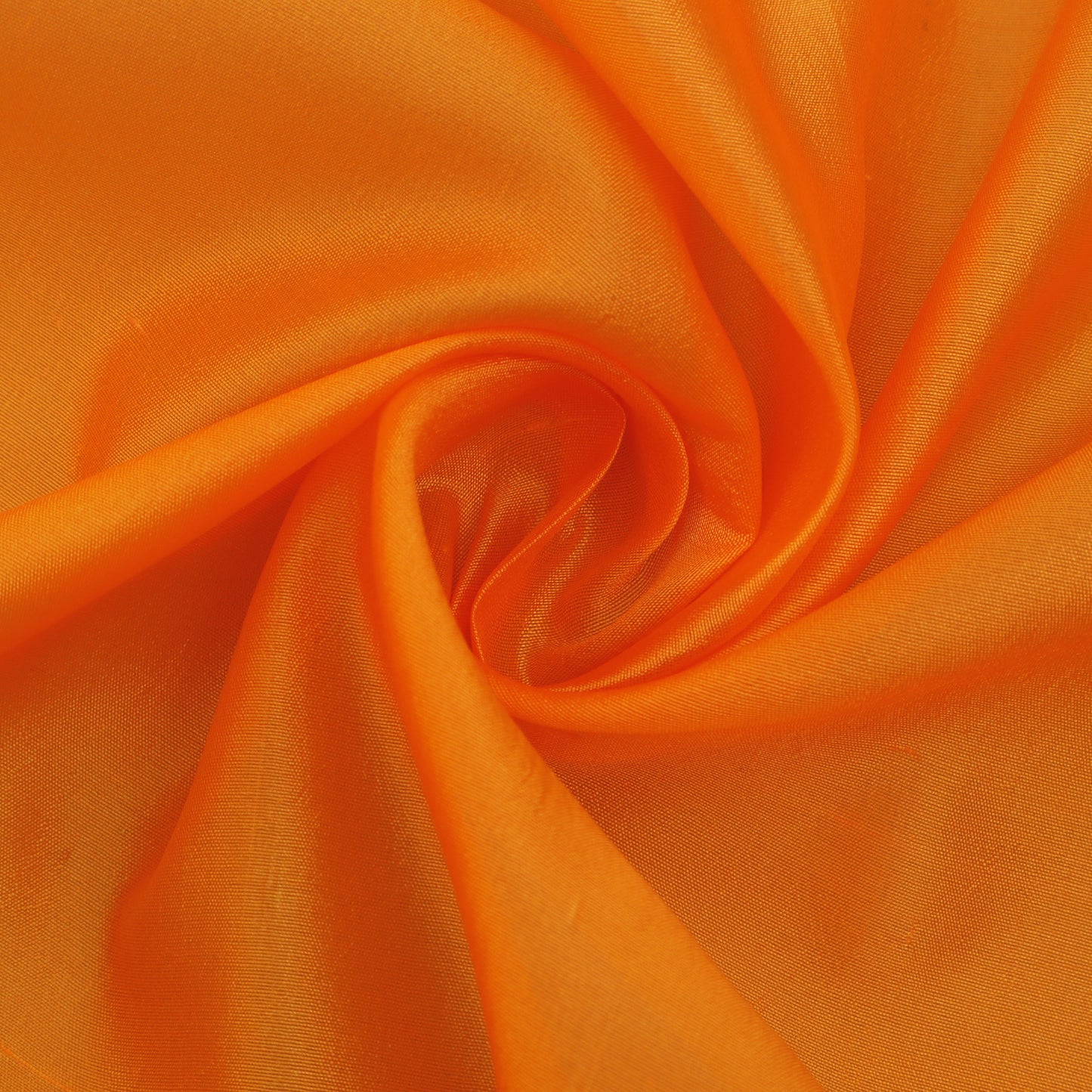 Orange Color Kora Silk Plain Fabric