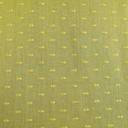 Yellow Color Chanderi Booti Fabric