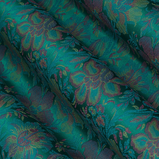 Rama Green Color Tanchui Brocade Fabric