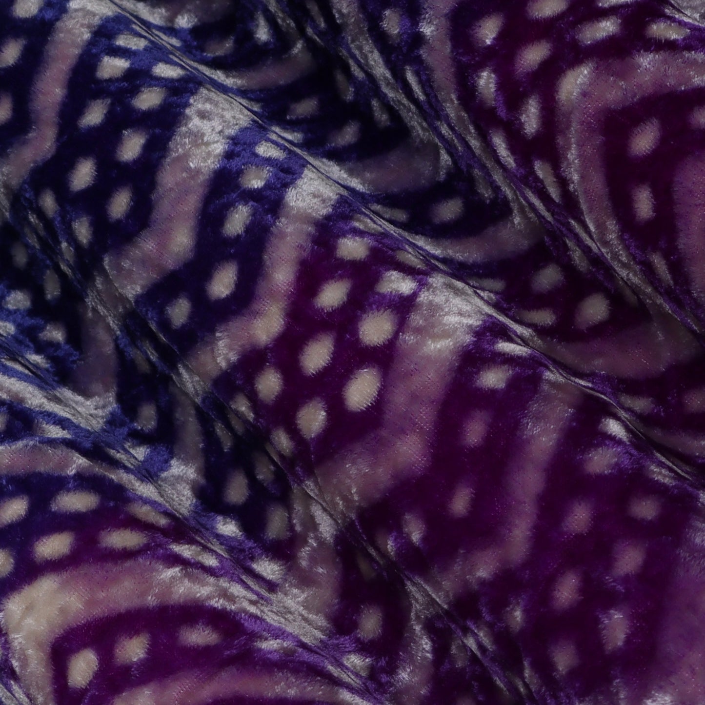 Shaded Color Silk Velvet Print Fabric