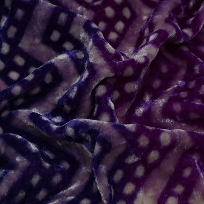 Shaded Color Silk Velvet Print Fabric