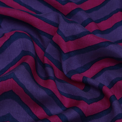 ZigZag Slub Chanderi Print Fabric