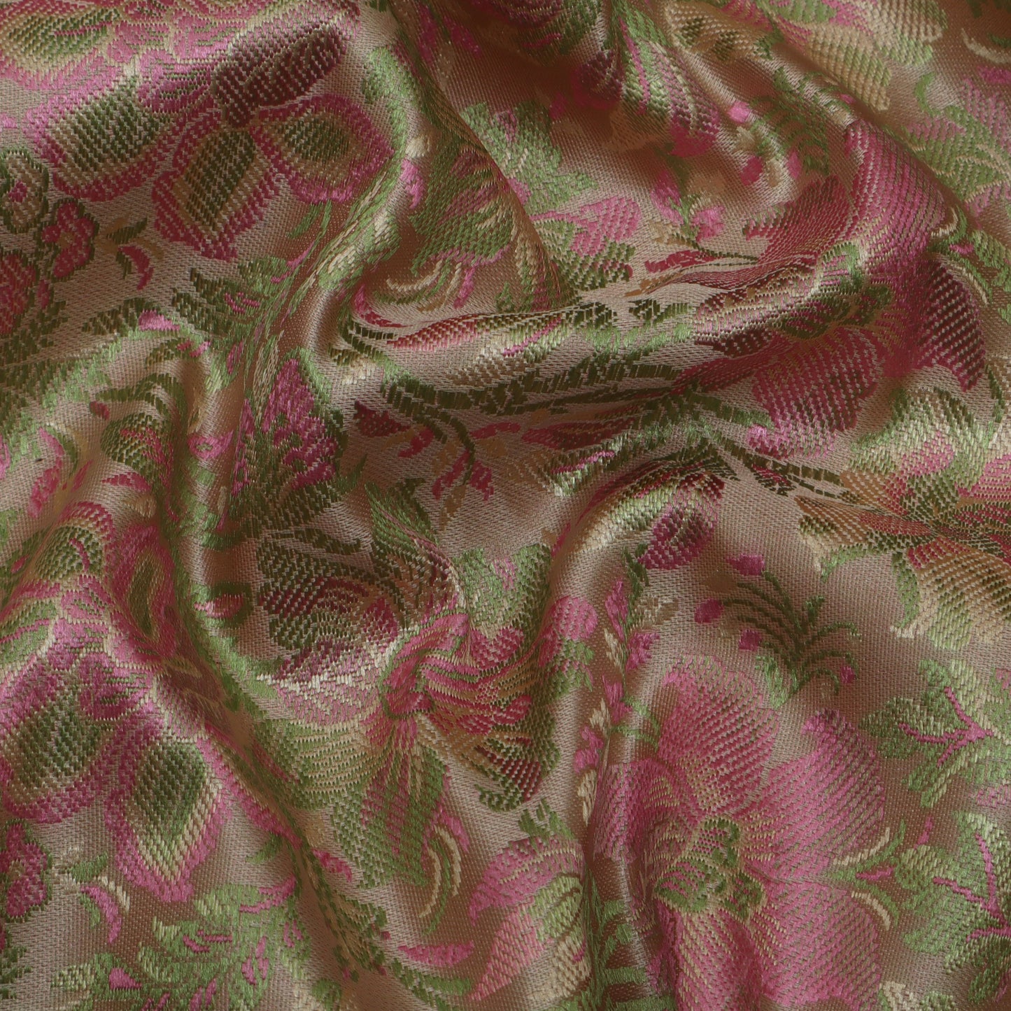 Beige Color Tanchui Brocade Fabric