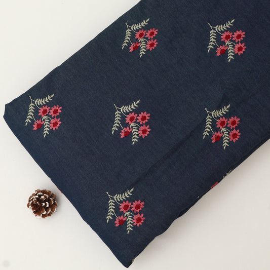 Denim Embroidery Fabric