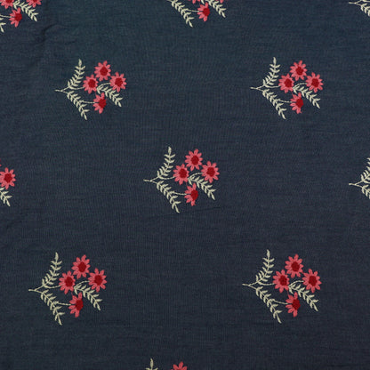 Denim Embroidery Fabric