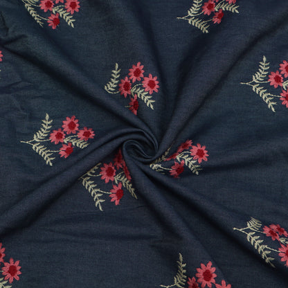 Denim Embroidery Fabric
