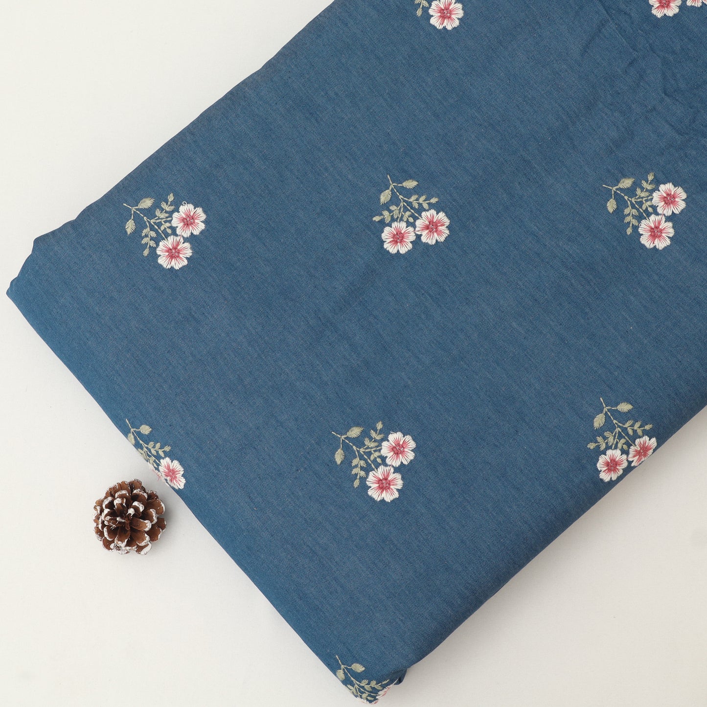 Denim Embroidery Fabric