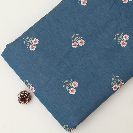 Denim Embroidery Fabric