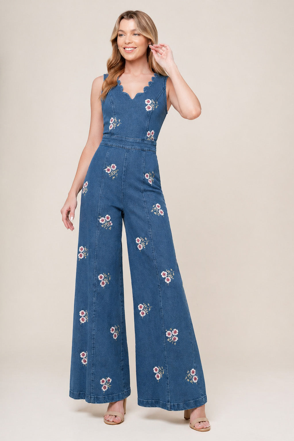 Denim Embroidery Fabric