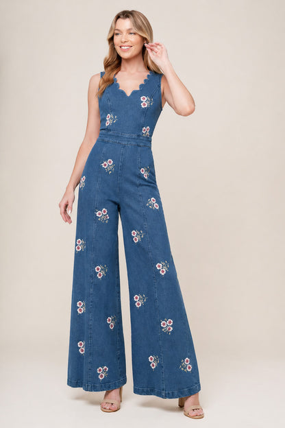 Denim Embroidery Fabric