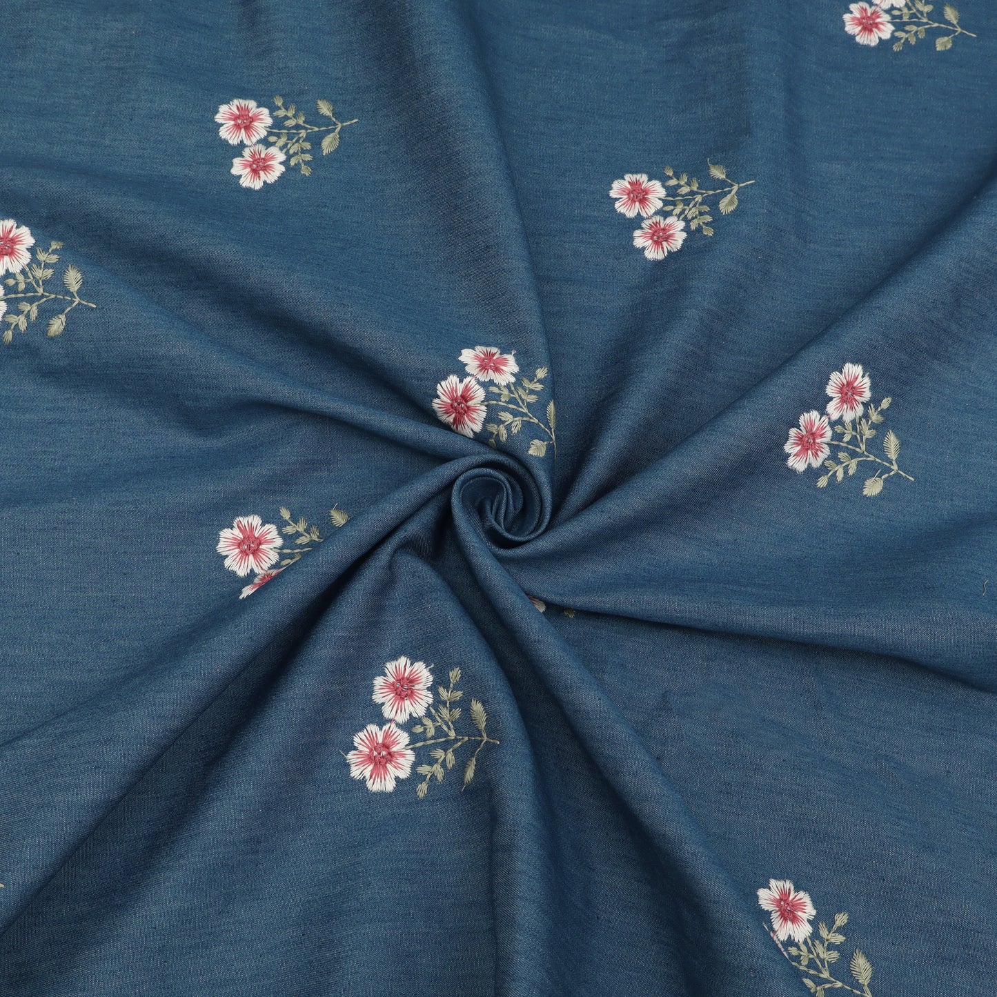 Denim Embroidery Fabric