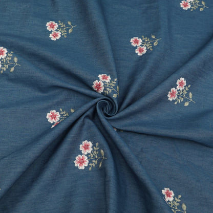 Denim Embroidery Fabric