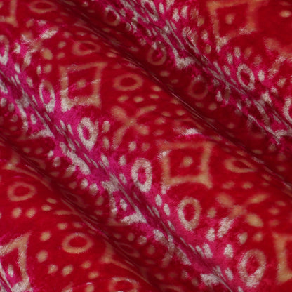 Shaded Color Silk Velvet Print Fabric
